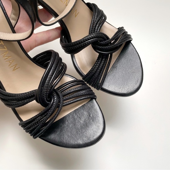 NEW Stuart Weitzman Twist Sleek 95 Heel Sandals Leather Strappy - Picture 4 of 8